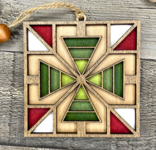 Load image into Gallery viewer, 7 New Quilt Block Ornaments - DIY
