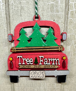 Truck Ornaments- Unpainted - 6 Designs