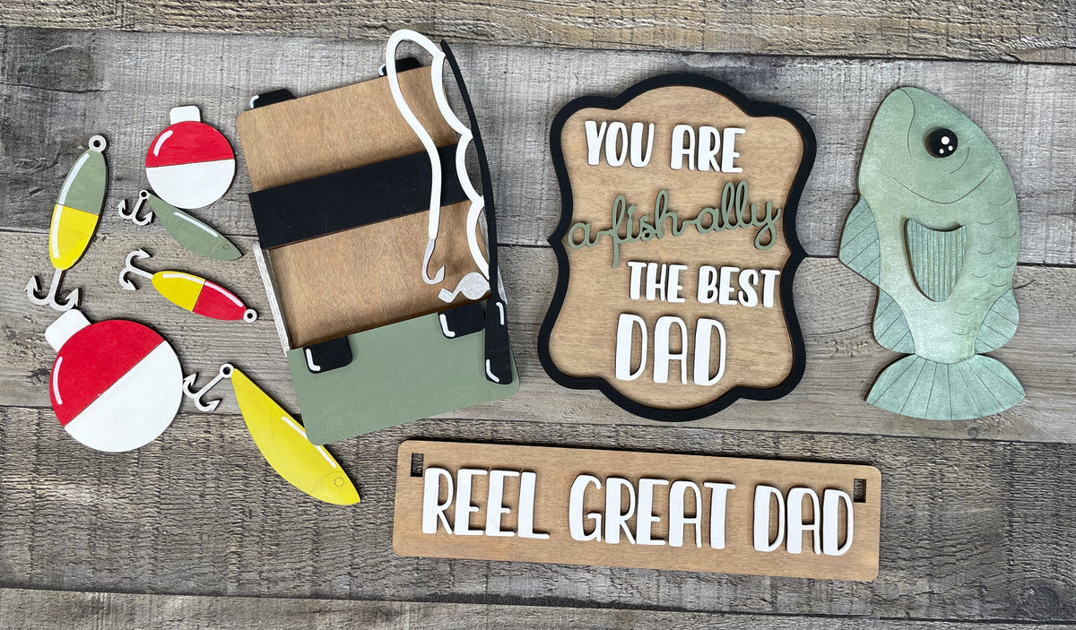 Reel Great Dad Fishing Father's Day inserts
