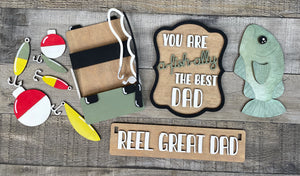Reel Great Dad Fishing Father's Day inserts | Wagon or Raised Shelf Sitter