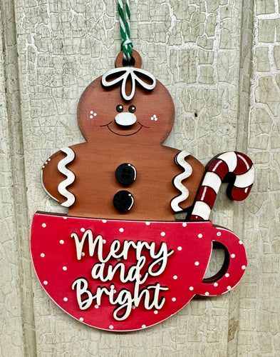 Merry & Bright Gingerbread Man Ornament - Unpainted