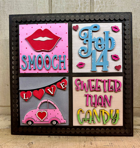Interchangeable Valentine Inserts for Ladder or Frames - Unpainted