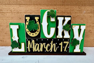 St. Patrick's Day Block Sign - Unpainted - 4 Designs