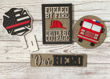 Load image into Gallery viewer, Our Hero - Firefighter Interchangeable Inserts (for Wagon or Shelf Sitter), unpainted