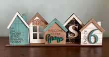 Load image into Gallery viewer, Laser Cut 3D Personalized Standing Houses (painted or unpainted)