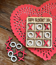 Load image into Gallery viewer, Personalized Valentine Tic Tac Toe (painted or unpainted)