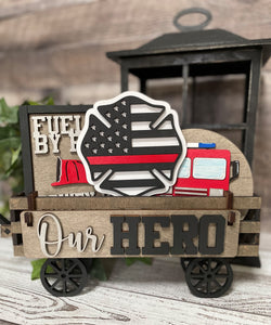 Our Hero - Firefighter Interchangeable Inserts (for Wagon or Shelf Sitter), unpainted