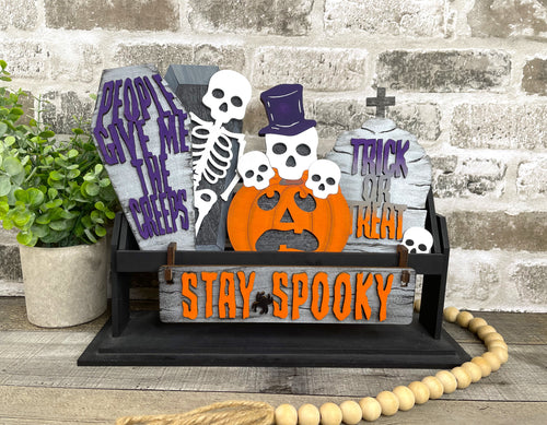 Halloween Skeleton insert | Wagon or Raised Shelf Sitter