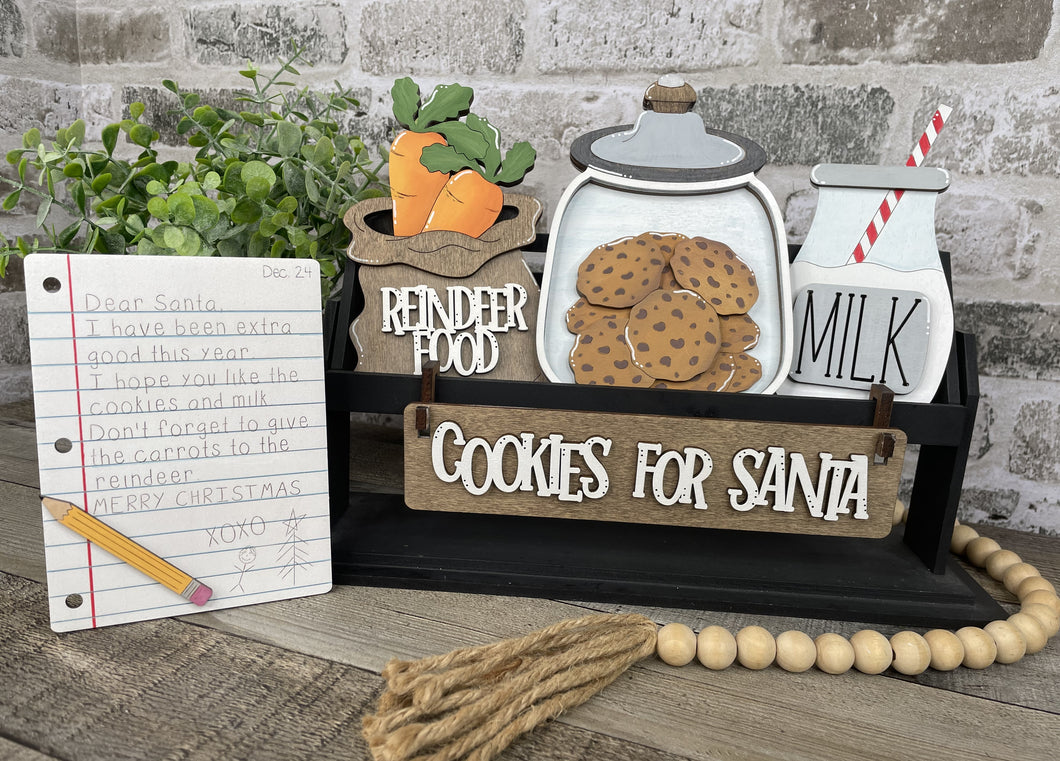 Cookies for Santa insert | Wagon or Raised Shelf Sitter