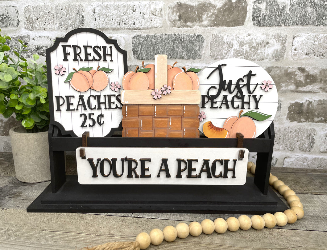 Peaches inserts | Wagon or Raised Shelf Sitter - Unpainted