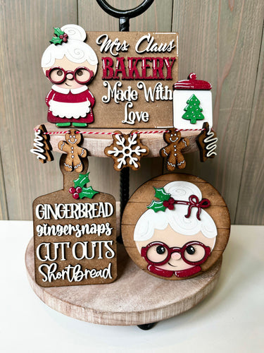 Mrs. Claus Christmas Tiered Tray - DIY - Buy a Piece or Entire Set