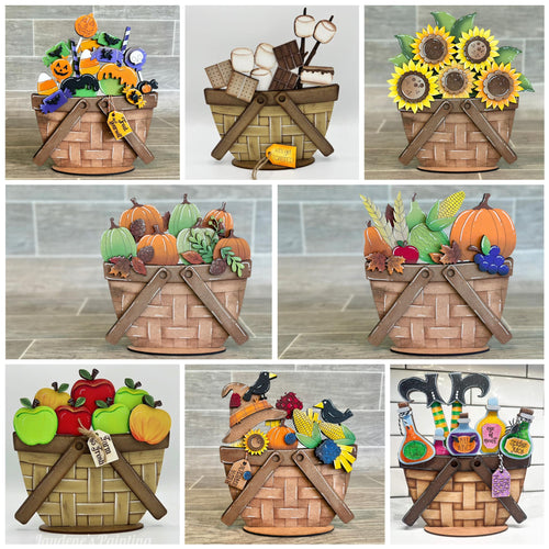 Basket With Interchangeable Inserts - Unpainted