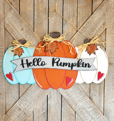 Hello Pumpkin Door Hanger - Unpainted