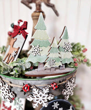 Load image into Gallery viewer, Mistletoe Christmas Tiered Tray - Unpainted - Pieces or Entire Set