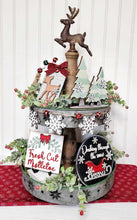 Load image into Gallery viewer, Mistletoe Christmas Tiered Tray - Unpainted - Pieces or Entire Set