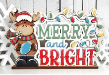 Load image into Gallery viewer, Moose Merry &amp; Bright Shelf Sitter or Moose Only  - Unpainted &amp; Unassembled
