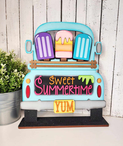 Summer Popsicle Insert for Truck Shelf Sitter or Hanger (Truck NOT included, sold separately)