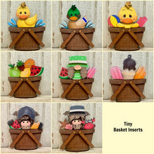 Load image into Gallery viewer, 7 New Tiny Basket Summer Inserts - Unpainted