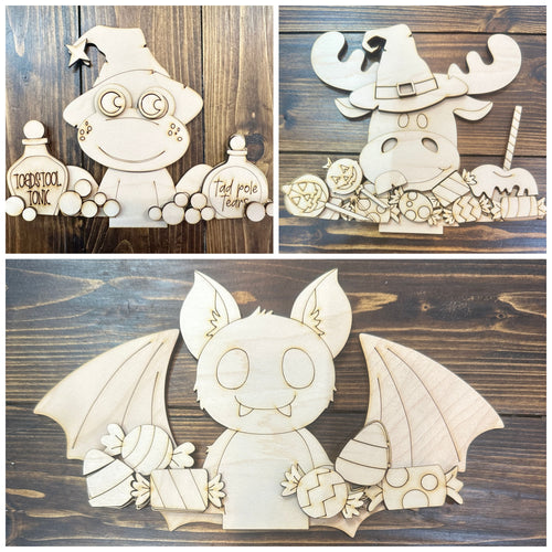 New Halloween Large Basket Inserts - Unpainted