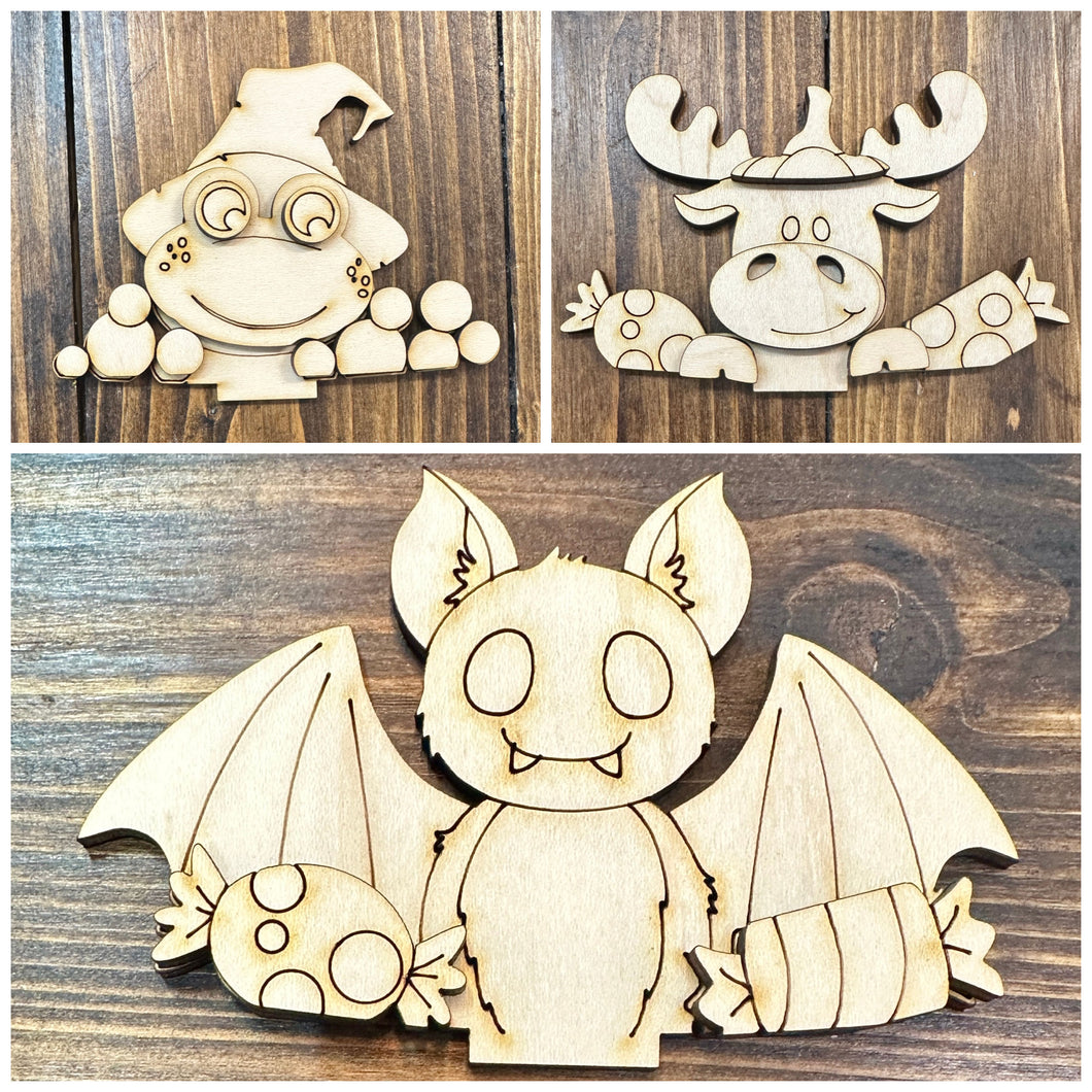 New Halloween TINY Basket Inserts - Unpainted