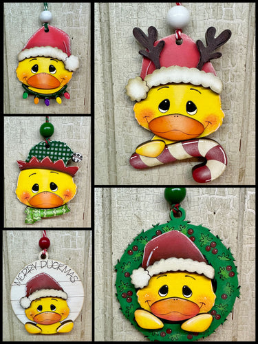 Christmas Duck Ornaments - Unpainted