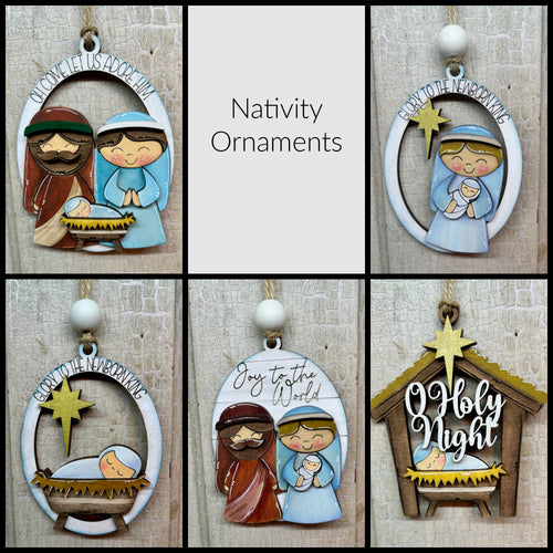 Nativity Ornaments  - Unpainted & Unassembled