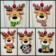 Load image into Gallery viewer, Reindeer Ornaments - Unpainted &amp; Unassembled