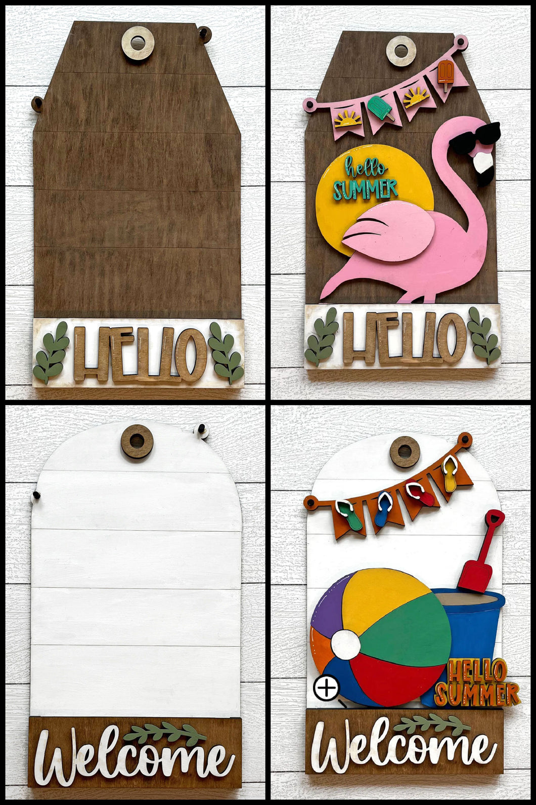 Interchangeable Tag or Arch Door Hanger - Unpainted