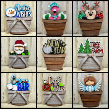 Load image into Gallery viewer, Christmas, Winter &amp; New Year TINY Basket Inserts - Unpainted - 31 Designs