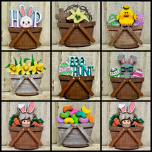Load image into Gallery viewer, Spring, Easter &amp; Mardi Gras TINY Basket Inserts - Unpainted - 15 Designs