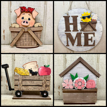 Load image into Gallery viewer, Tiny Bases for the Inserts (Baskets, Wagon, House, Truck, etc.) - Unpainted - 6 Designs