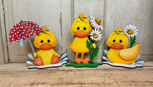 Spring Daisy Ducks - Unpainted