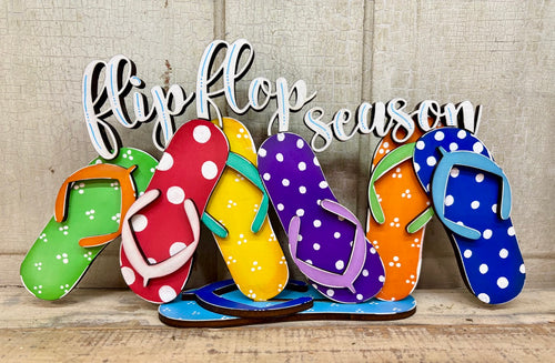 Flip Flop Season Sitter - Unpainted