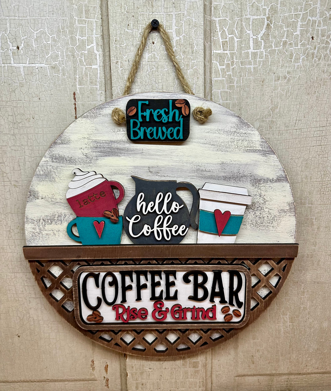 Coffee Bar Insert for Truck Shelf Sitter, Hanging Truck, Breadboard or Door Hanger (NOT included, sold separately) (Copy)