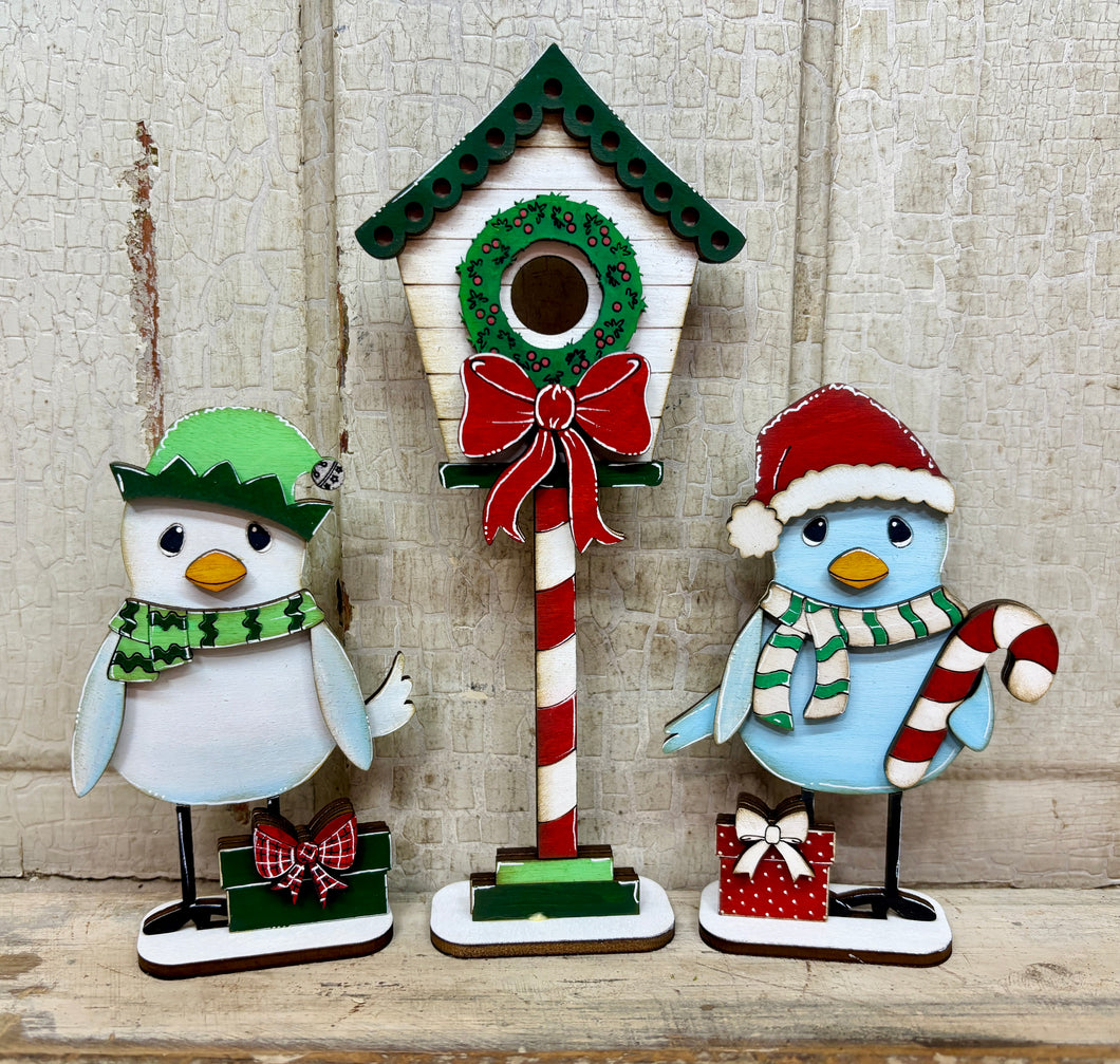 Christmas Bird Shelf Sitters - Unpainted