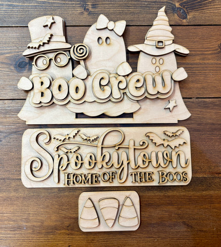 Spookytown Insert for the Truck, Bread Board, Fence, Door Hanger, etc. - Unpainted