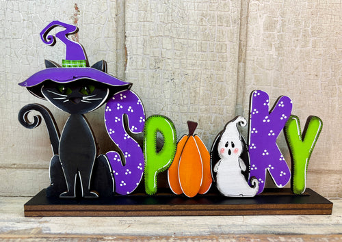 Spooky Cat Shelf Sitter - Unpainted