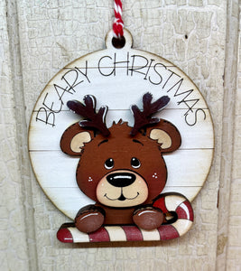 Christmas Bear Ornaments - Unpainted