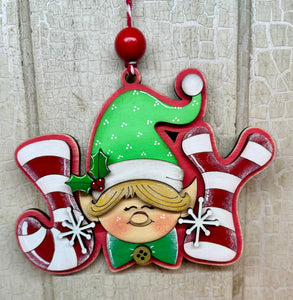 JOY Christmas Ornaments - Unpainted