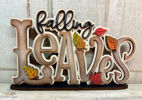 Falling Leaves Shelf Sitter - Unpainted