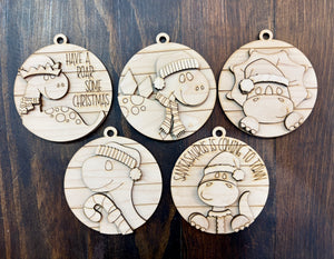 Dinosaur Ornaments - Unpainted