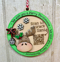 Load image into Gallery viewer, Christmas Tracker Ornaments - Unpainted - Scan to Track Santa on NORAD