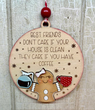 Load image into Gallery viewer, Best Friends Ornaments, Wine or Coffee Version - Unpainted