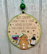Load image into Gallery viewer, Best Friends Ornaments, Wine or Coffee Version - Unpainted