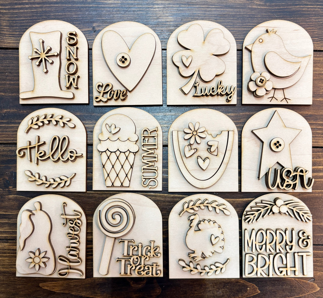 HOT New Item! Mini Arch Inserts 40+ Designs - Unpainted