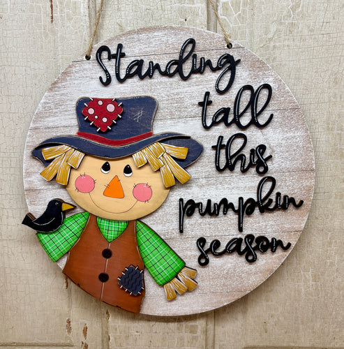 Scarecrow Boy Door Hanger - Unpainted