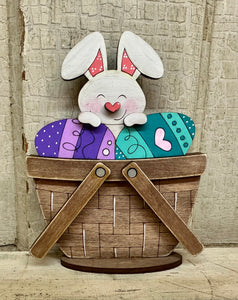 TINY Basket With Interchangeable Easter Inserts - Unpainted