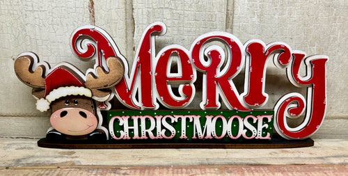 Merry Christmoose Sitter  - Unpainted & Unassembled