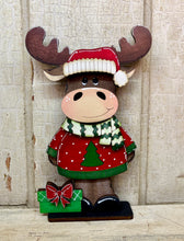 Load image into Gallery viewer, Christmas Moose  - Unpainted &amp; Unassembled