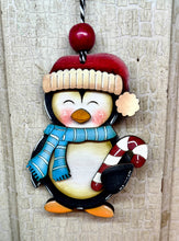 Load image into Gallery viewer, Christmas Penguin Ornaments  - Unpainted &amp; Unassembled